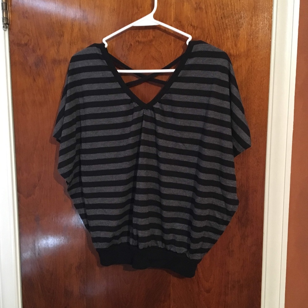 Black and Grey Top
